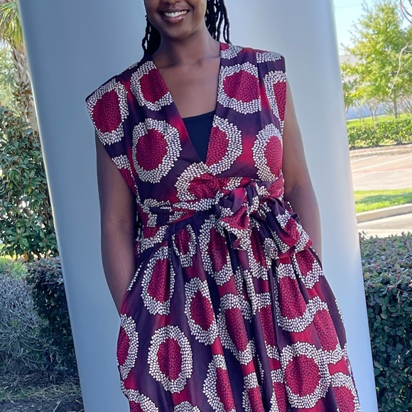 African clothing for women Ankara infinity long dress - Picture 3 of 5